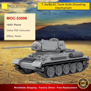 Mocbrickland Moc 53096 T 3485 Rc Tank With Shooting Mechanism