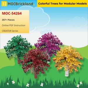 Mocbrickland Moc 54264 Colorful Trees For Modular Models (2)