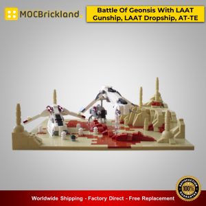 Mocbrickland Moc 54880 Battle Of Geonsis With Laat Gunship, Laat Dropship And At Te (3)