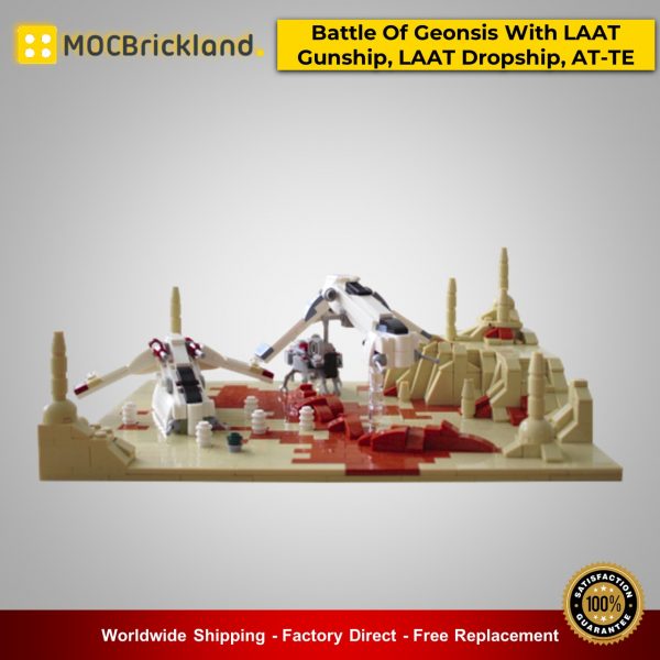 Mocbrickland Moc 54880 Battle Of Geonsis With Laat Gunship, Laat Dropship And At Te (3)