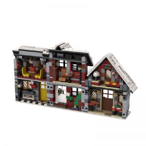 Mocbrickland Moc 58700 Three Little Winter Houses (1)