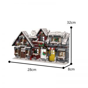 Mocbrickland Moc 58700 Three Little Winter Houses (2)