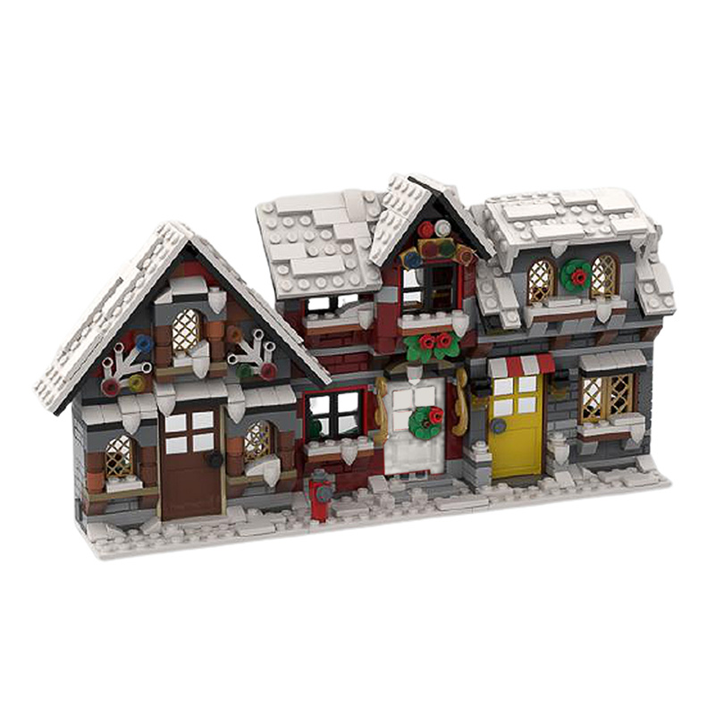 MOCBRICKLAND MOC-58700 Three Little Winter Houses