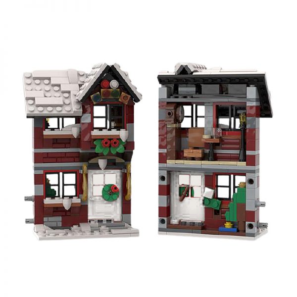 Mocbrickland Moc 58700 Three Little Winter Houses (5)