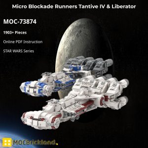 Mocbrickland Moc 73874 Micro Blockade Runners Tantive Iv & Liberator (2)