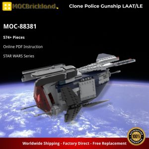 Mocbrickland Moc 88381 Clone Police Gunship Laatle (2)