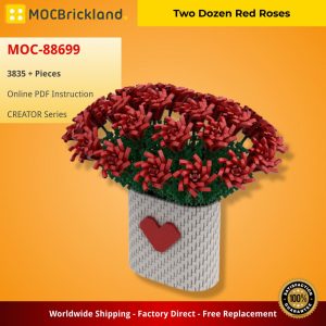 Mocbrickland Moc 88699 Two Dozen Red Roses (2)