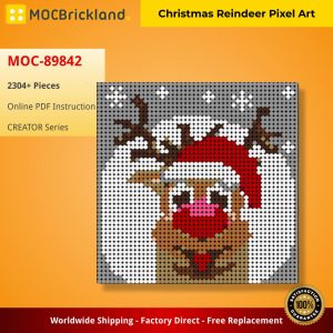 Mocbrickland Moc 89842 Christmas Reindeer Pixel Art (2)