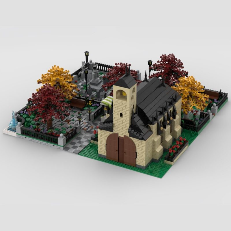 MOCBRICKLAND MOC-36498 Church with Cemetery
