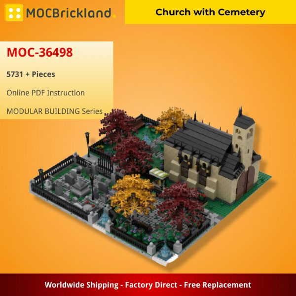 Modular Building Moc 36498 Church With Cemetery By Gabizon Mocbrickland (4)