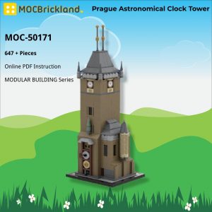 Modular Building Moc 50171 Prague Astronomical Clock Tower By Pingubricks Mocbrickland (1)