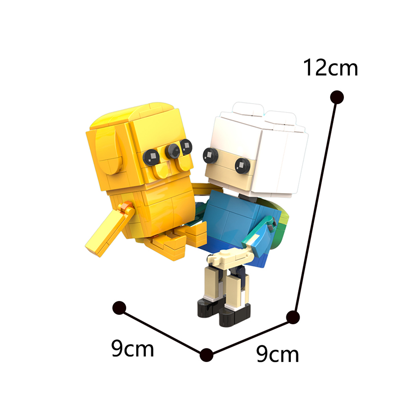 MOCBRICKLAND MOC-71483 Adventure Time: Finn & Jake “Block Head” Figures