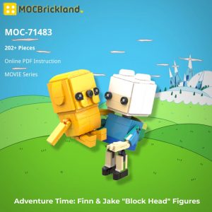 Movie Moc 71483 Adventure Time Finn & Jake Block Head Figures Mocbrickland