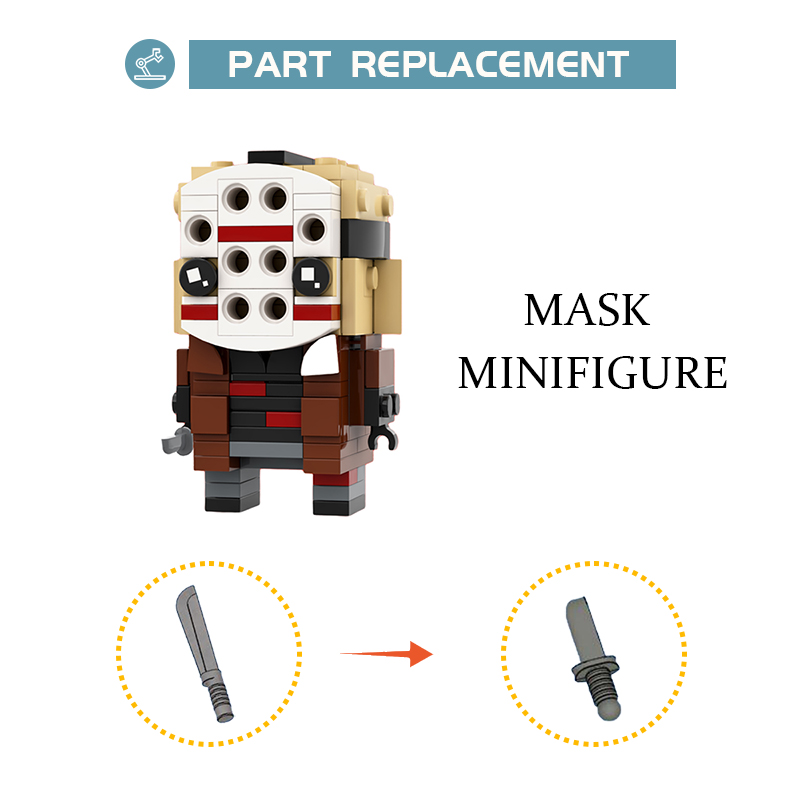 MOCBRICKLAND MOC-84775 Jason Voorhees (Friday the 13th) BrickHeadz