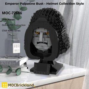 Star Wars Moc 72686 Emperor Palpatine Bust Helmet Collection Style By Albo.lego Mocbrickland (2)