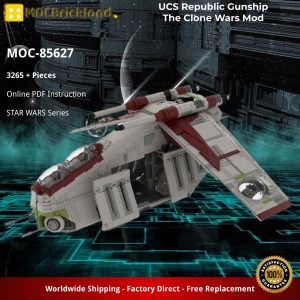 Star Wars Moc 85627 Ucs Republic Gunship The Clone Wars Mod By Brickdefense Mocbrickland (1)