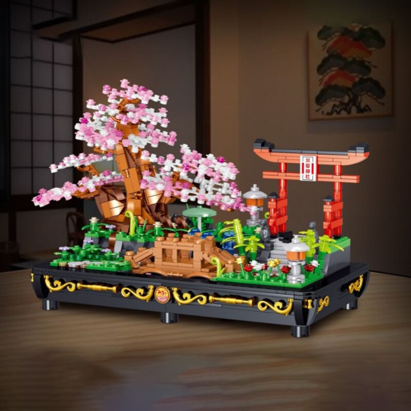 ZHEGAO 00898 Micro Sakura Bonsai