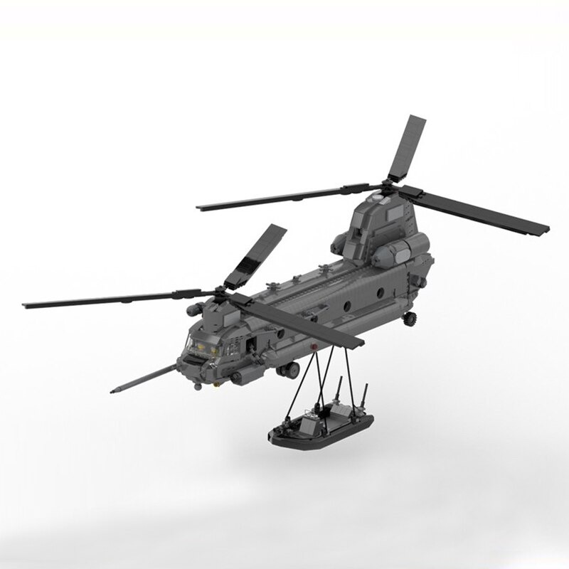 MOCBRICKLAND MOC-37497 Boeing MH-47 G Special Ops Chinook 1:33 Minifig Scale