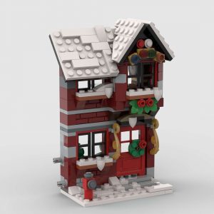 Modular Building Moc 58700 79497 Winter Christmas House Mocbrickland (2)
