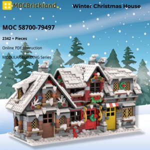 Modular Building Moc 58700 79497 Winter Christmas House Mocbrickland (7)