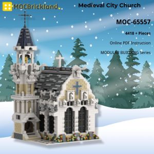 Modular Building Moc 65557 Medieval City Church Mocbrickland (1)