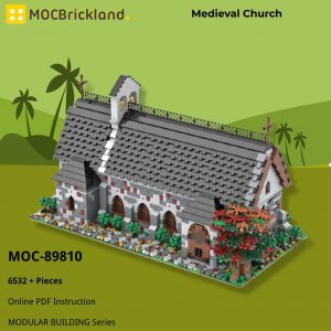 Modular Building Moc 89810 Medieval Church By Mini Custom Set Mocbrickland (3)