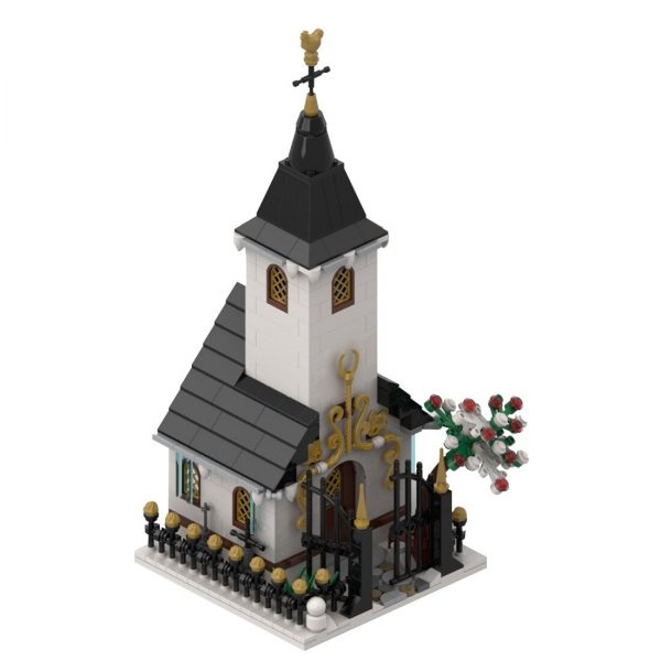 Modular Building Moc 91182 Winter Village Small Church By Cvanhulle Mocbrickland (2)