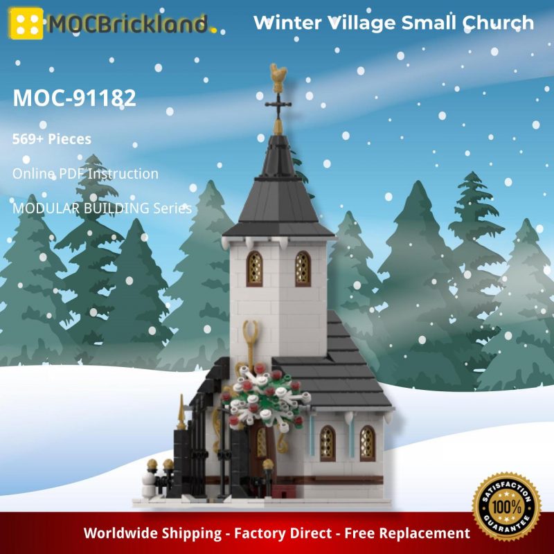 MOCBRICKLAND MOC-91182 Winter Village Small Church