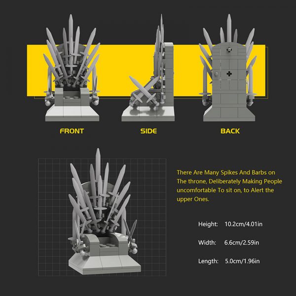Movie Moc 18100 Game Of Thrones The Iron Throne Mocbrickland (2)