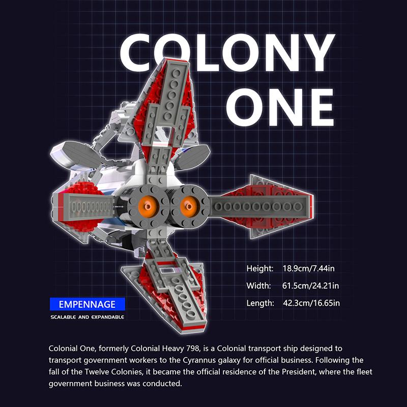 MOCBRICKLAND MOC-31325 Colonial One – Battlestar Galactica
