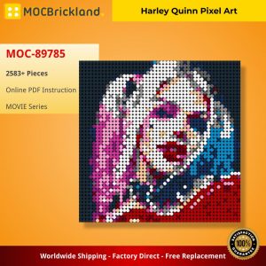 Movie Moc 89785 Harley Quinn Pixel Art Mocbrickland (2)