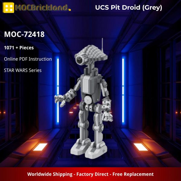 Star Wars Moc 72418 Ucs Pit Droid (grey) By Bowdbricks Mocbrickland (3)