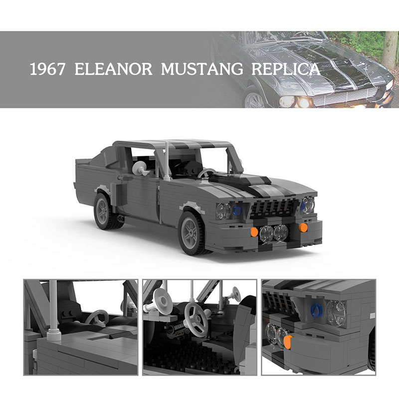 MOCBRICKLAND MOC-15505 1967 Eleanor Mustang Replica