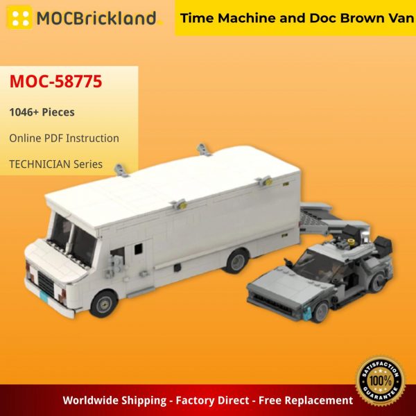 Technician Moc 58775 Time Machine And Doc Brown Van By Legotuner33 Mocbrickland (1)