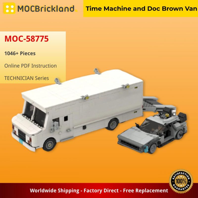 MOCBRICKLAND MOC-58775 Time Machine and Doc Brown Van
