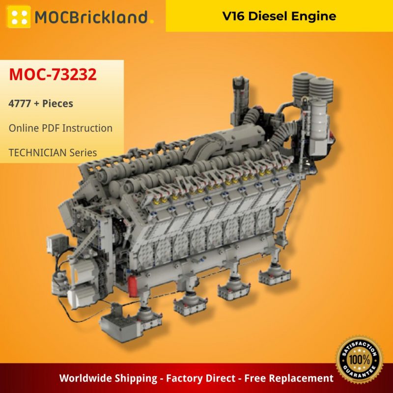 MOCBRICKLAND MOC-73232 V16 Diesel Engine