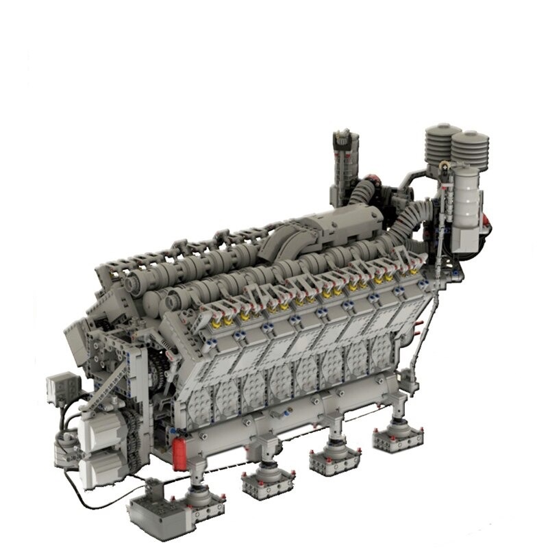 MOCBRICKLAND MOC-73232 V16 Diesel Engine