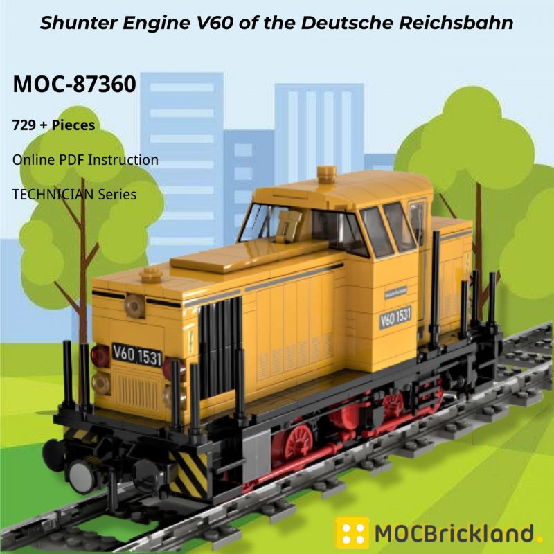 MOCBRICKLAND MOC-87360 Shunter Engine V60 of the Deutsche Reichsbahn