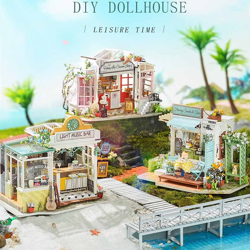 Robotime DG146-DG148 DIY Dollhouse Leisure Time Series