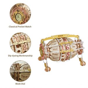 Creator Robotime Lc601 Lc801 3d Wooden Zodiac Wall Clock (4)