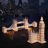 Modular Building Robotime Tg412 Tg507 London Bridge And Big Ben (1)