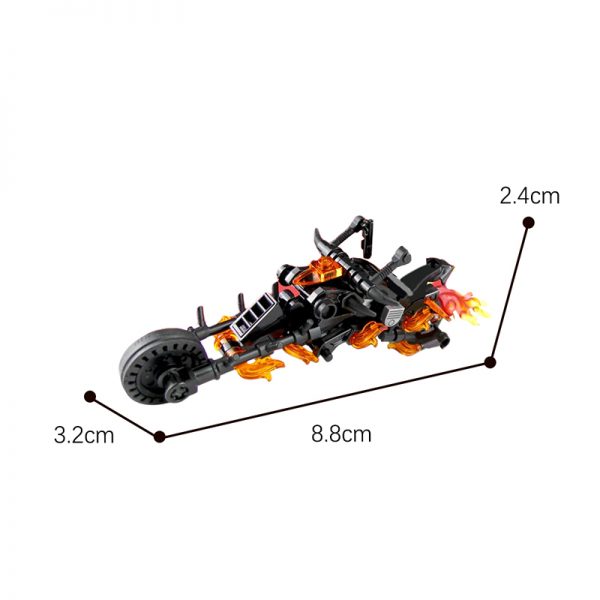 Movie Moc 25824 Ghost Rider's Motorbike By Bricksfeeder Mocbrickland (1)