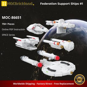 Space Moc 86651 Federation Support Ships #1 By Ky E Bricks Mocbrickland