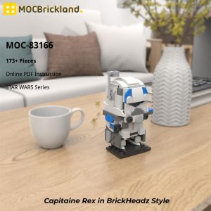 Star Wars Moc 83166 Capitaine Rex In Brickheadz Style Mocbrickland (2)
