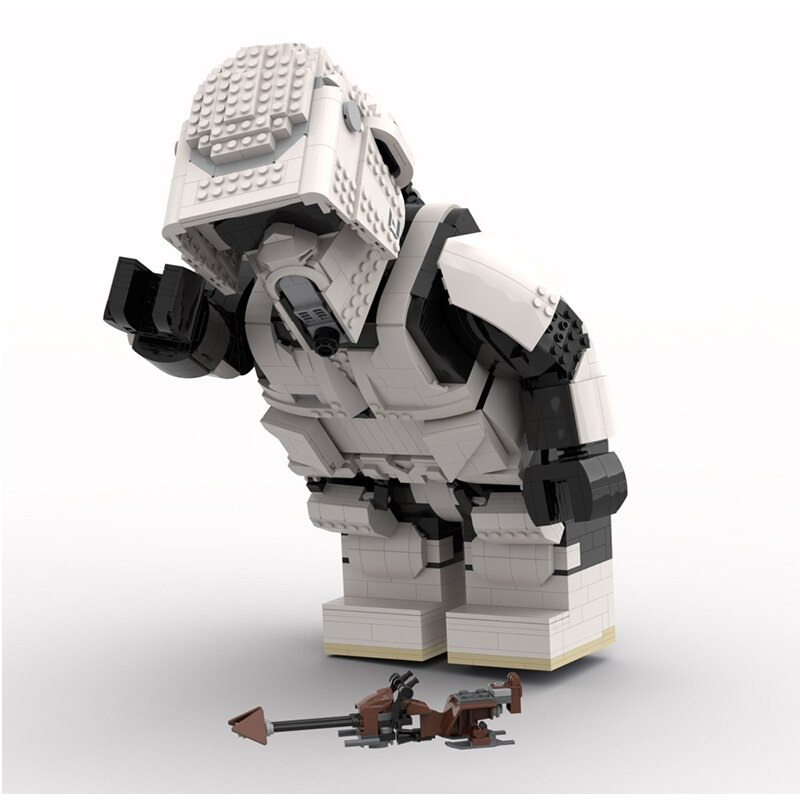 MOCBRICKLAND MOC-89648 Scout Trooper Mega Figure