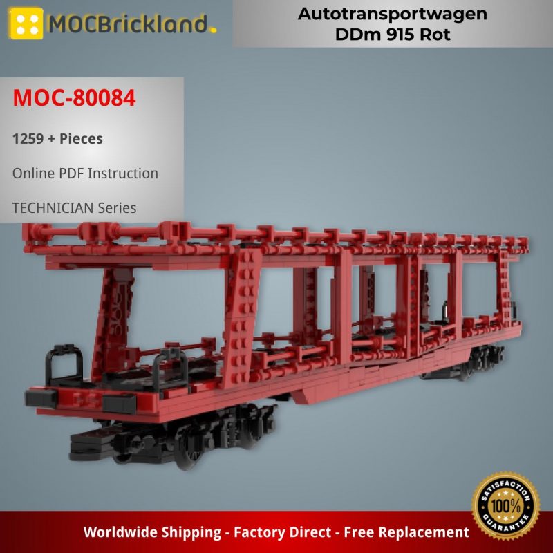 MOCBRICKLAND MOC-80084 Autotransportwagen DDm 915 Rot