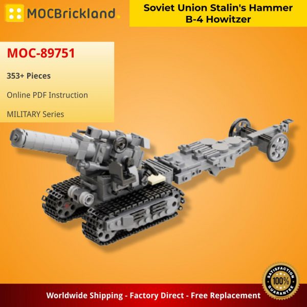 Military Moc 89751 Soviet Union Stalin's Hammer B 4 Howitzer Mocbrickland (2)