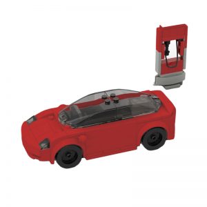 Mocbrickland Moc 30057 Tesla Model 3 (red) (2)