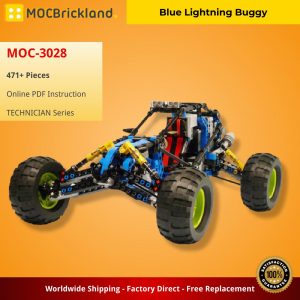 Mocbrickland Moc 3028 Blue Lightning Buggy (2)
