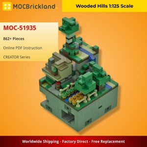 Mocbrickland Moc 51935 Wooded Hills 1125 Scale (3)